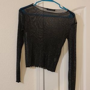 Long sleeve Sheer black shirt